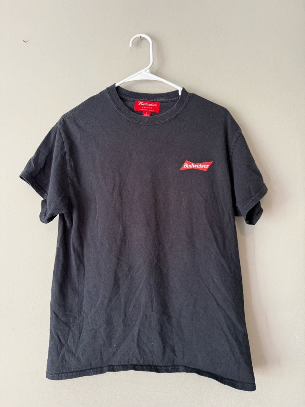 Pacsun Budweiser Men's Black Logo Crew Neck T-Shirt